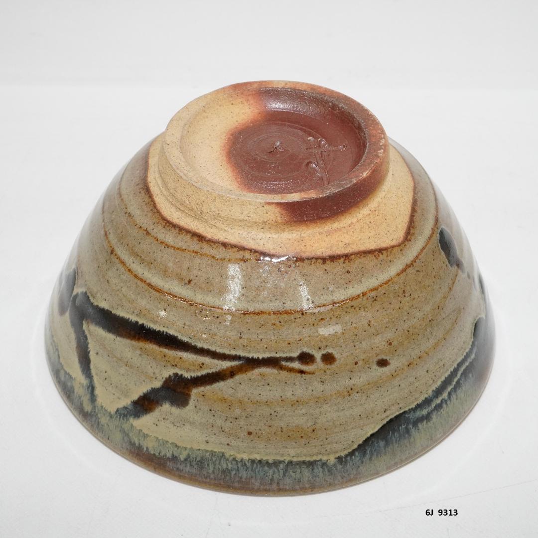 越中瀬戸焼　掛分茶碗　釋永由紀夫　茶碗　共箱 共布
