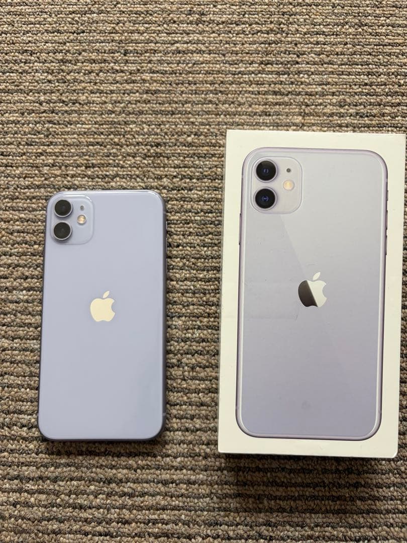 iPhone 11 パープル 256 GB SIMフリー（箱・付属品あり）