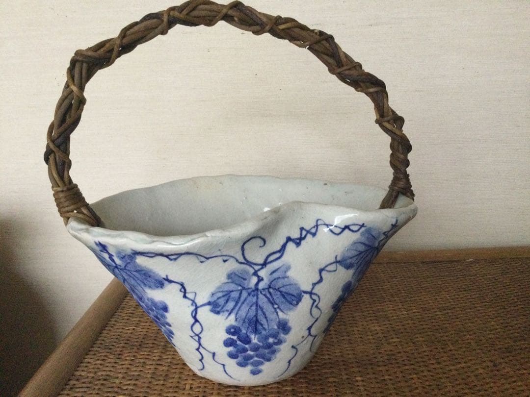 ☆★信楽焼＊つる手付き花器(未使用品)