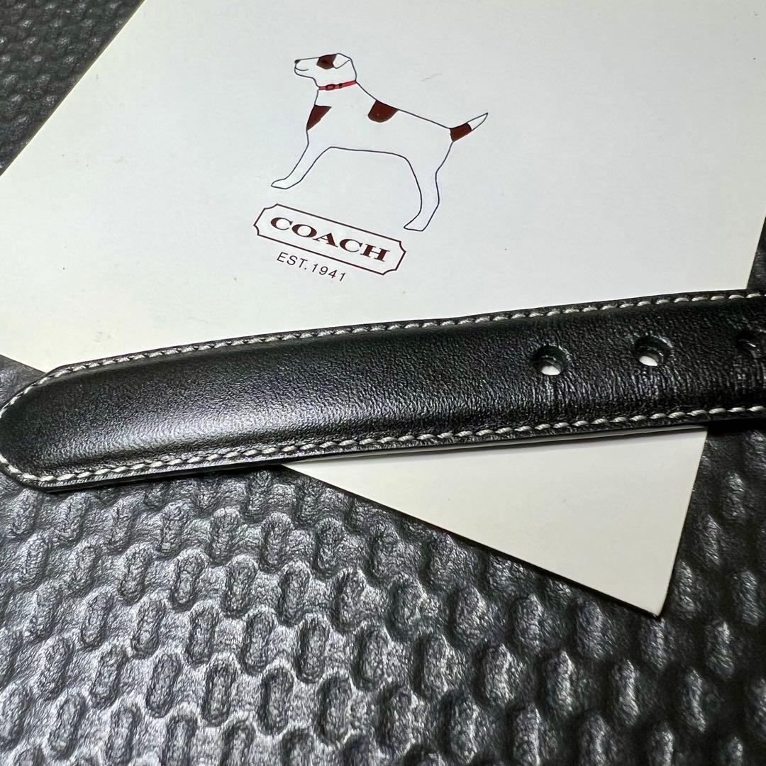 【新品未使用】COACH/コーチ☆ドッグカラー☆黒☆レザー☆8848☆Sサイズ
