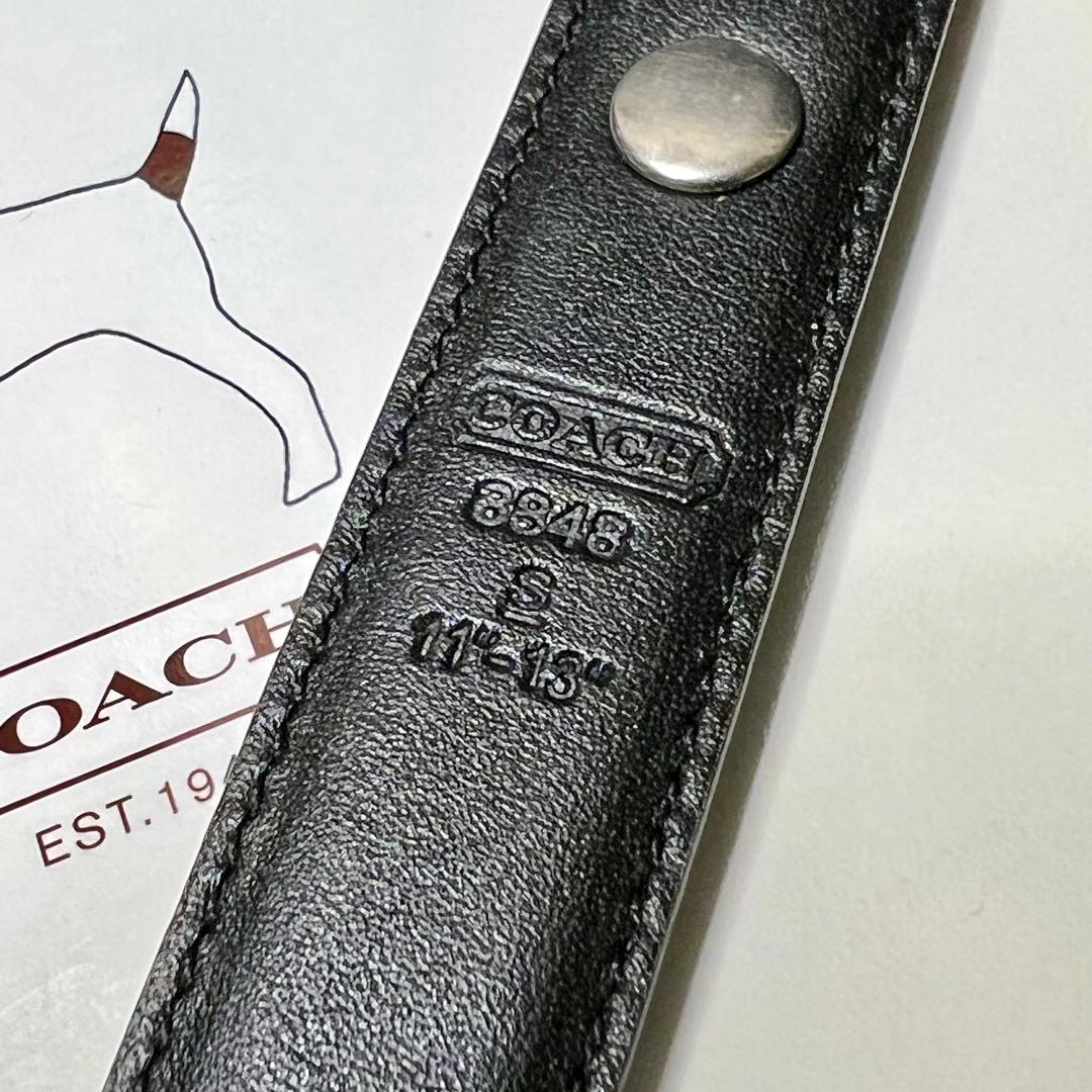 【新品未使用】COACH/コーチ☆ドッグカラー☆黒☆レザー☆8848☆Sサイズ