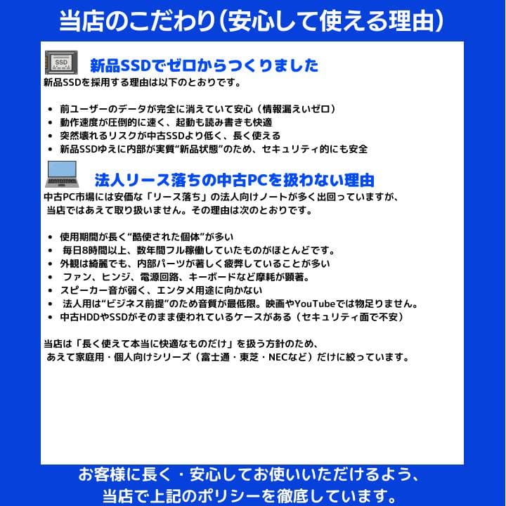 【i7×20GB×新品SSD✨】富士通／豪華アプリ／すぐ使える✨F428