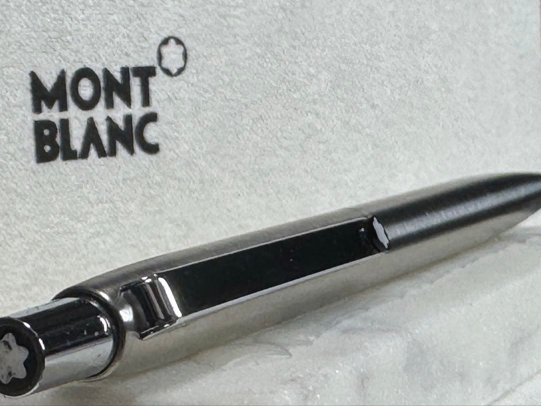 【新品未使用】MONT BLANC シルバーボールペン　スリムライン