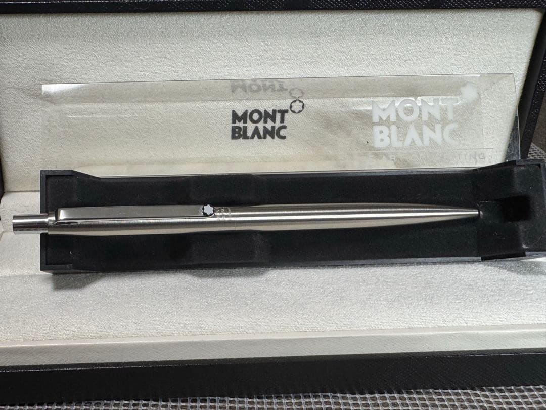【新品未使用】MONT BLANC シルバーボールペン　スリムライン