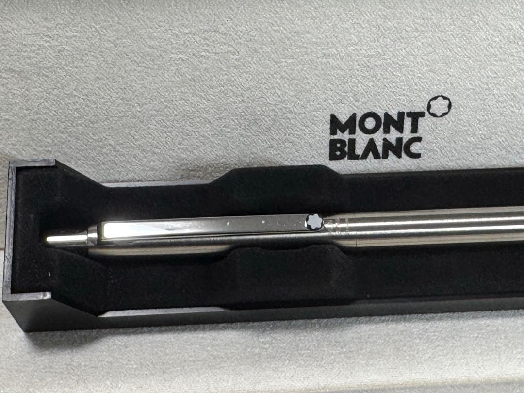 【新品未使用】MONT BLANC シルバーボールペン　スリムライン