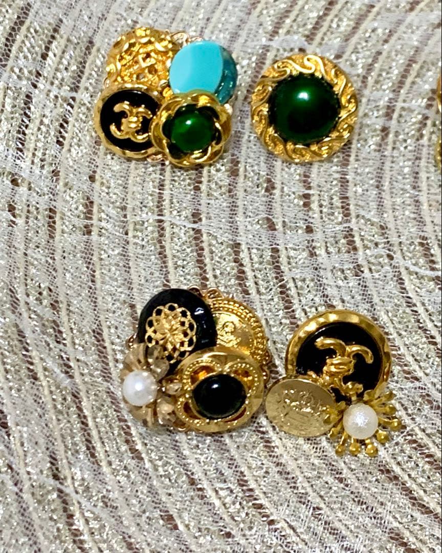ハンドメイドピアス＊ボタンアクセサリー③