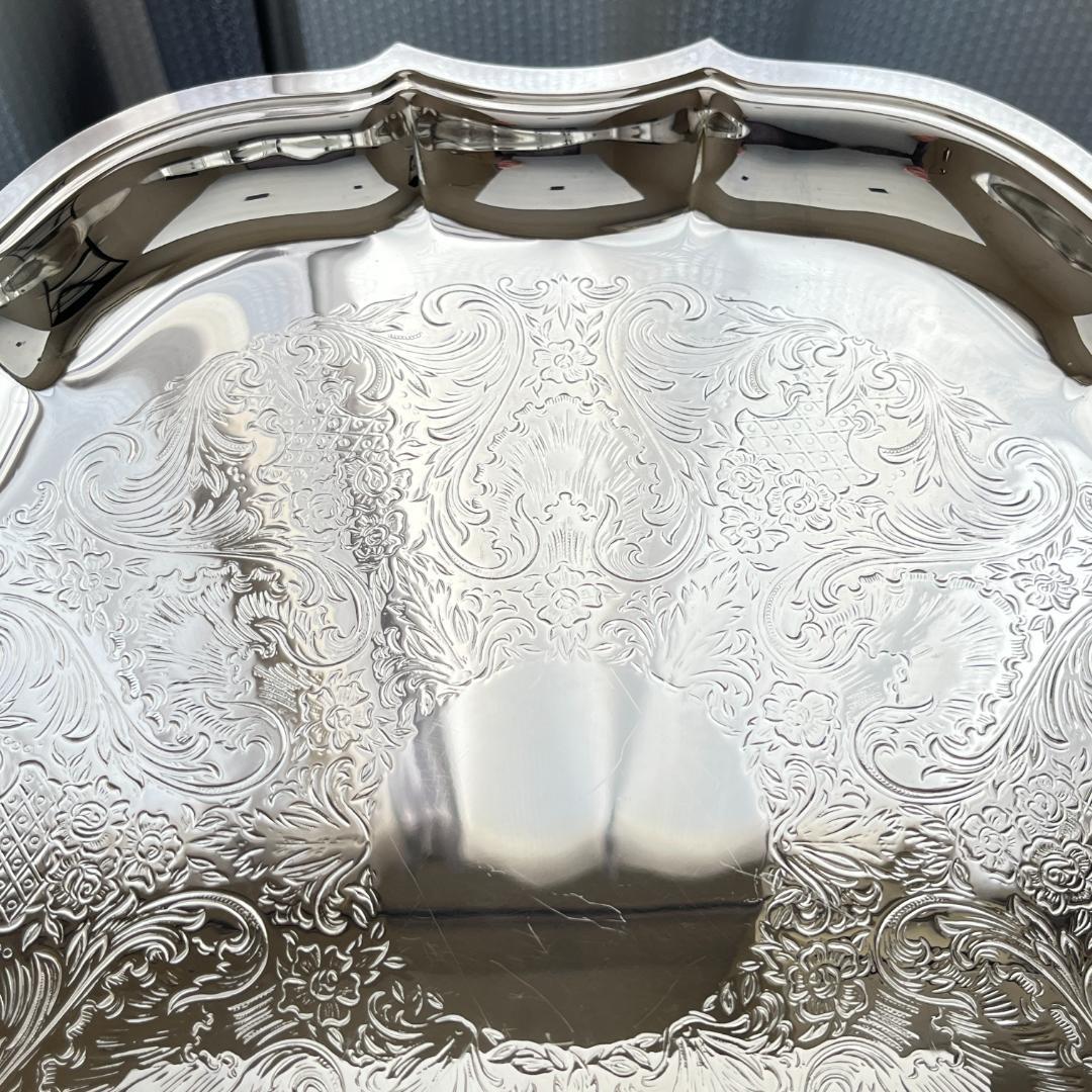 【Internatinal Silver】 ギャラリートレー 33cm