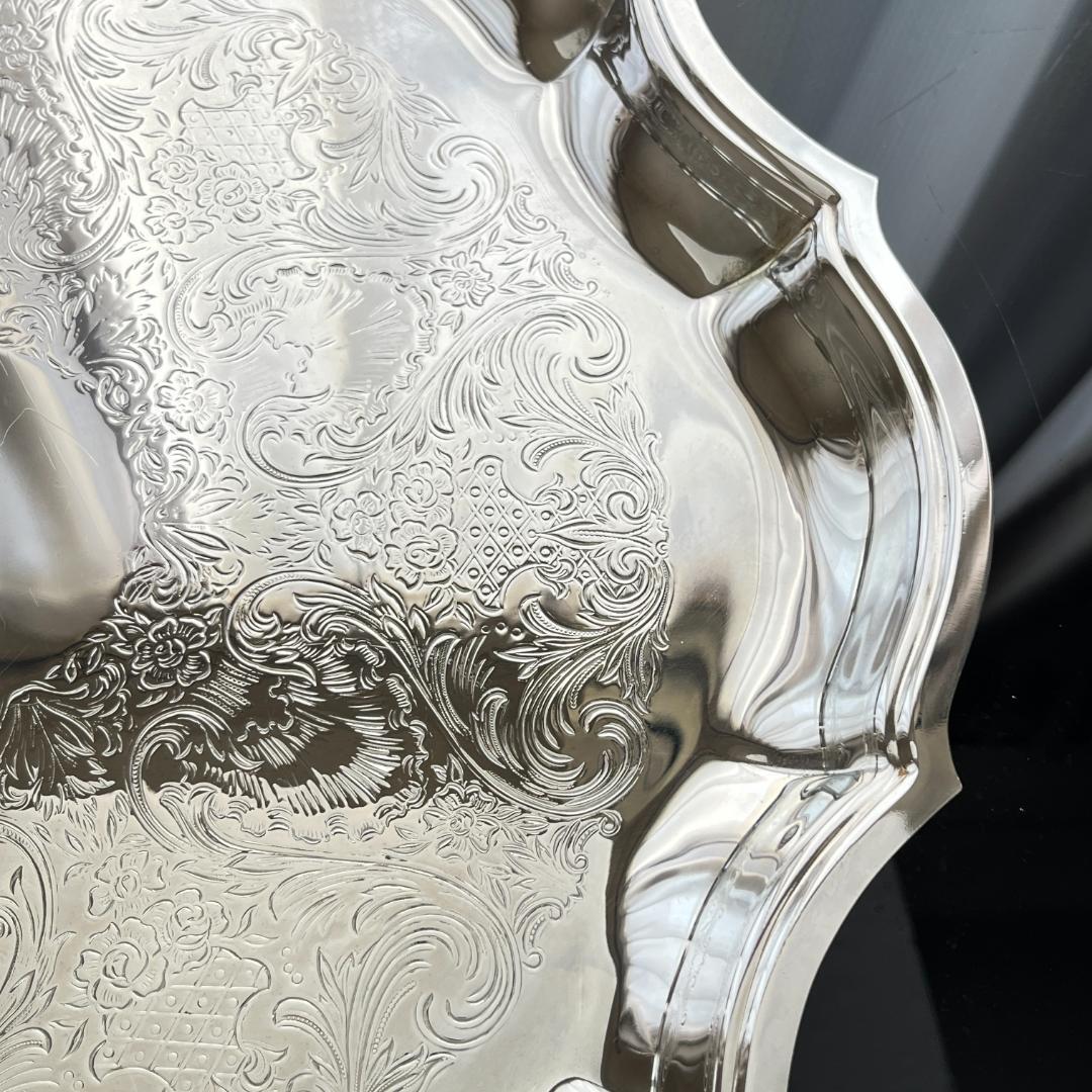 【Internatinal Silver】 ギャラリートレー 33cm