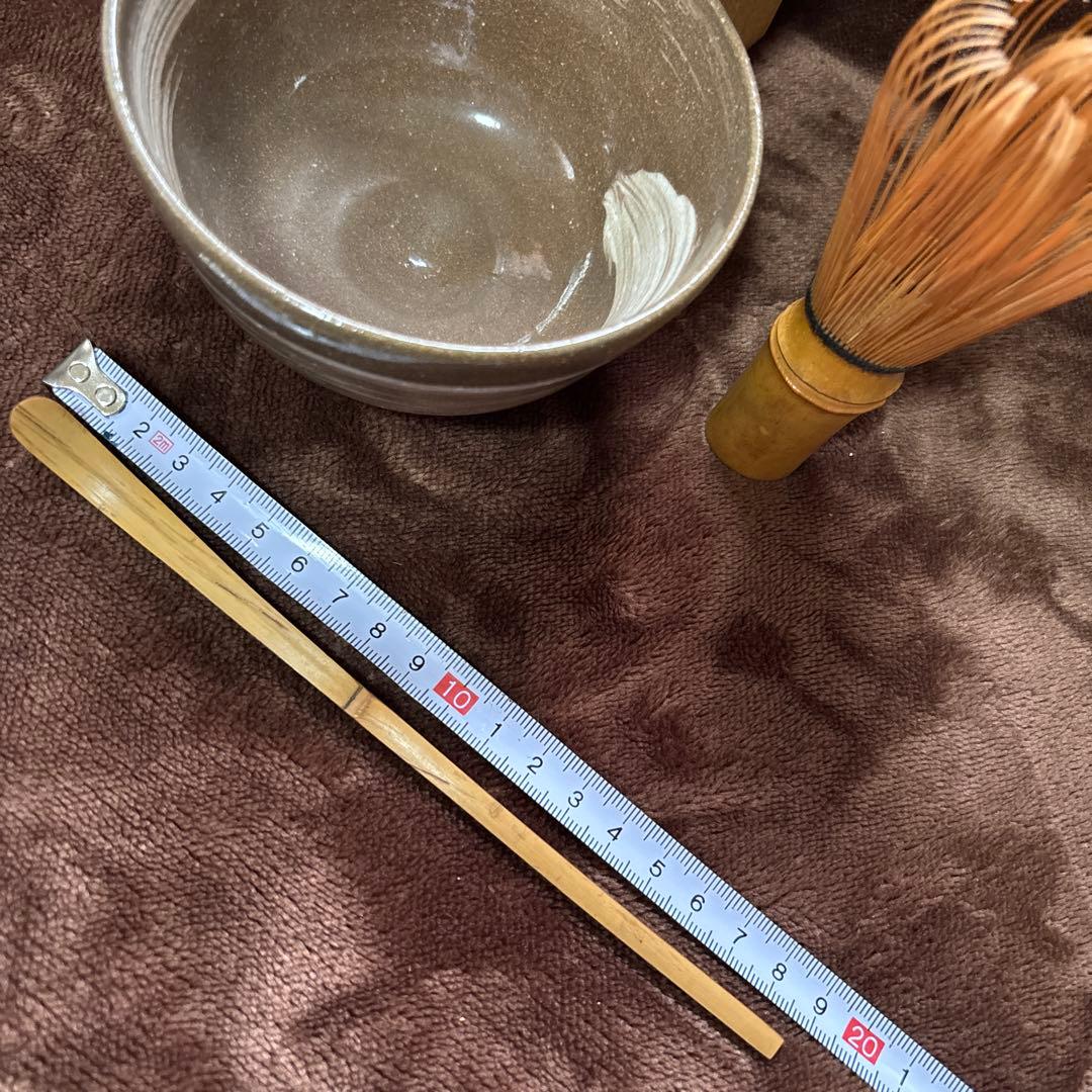茶道具セット 茶碗・茶筅・茶さじ・箱付き