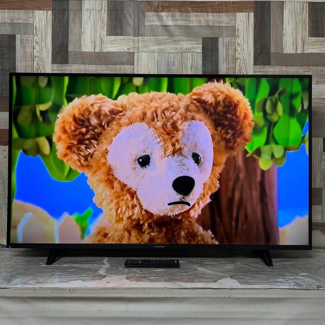 全国送料込❣️ 2年前購入フナイ55型4K液晶テレビWチューナー外付けHDD録画可