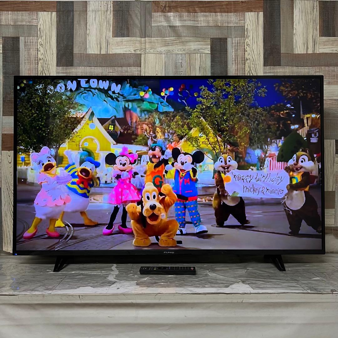 全国送料込❣️ 2年前購入フナイ55型4K液晶テレビWチューナー外付けHDD録画可