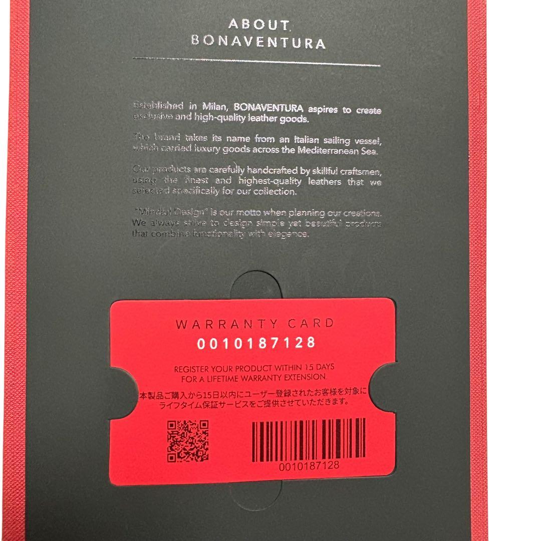 Bonaventura iPhone15 Pro用 ケース グレー レザー