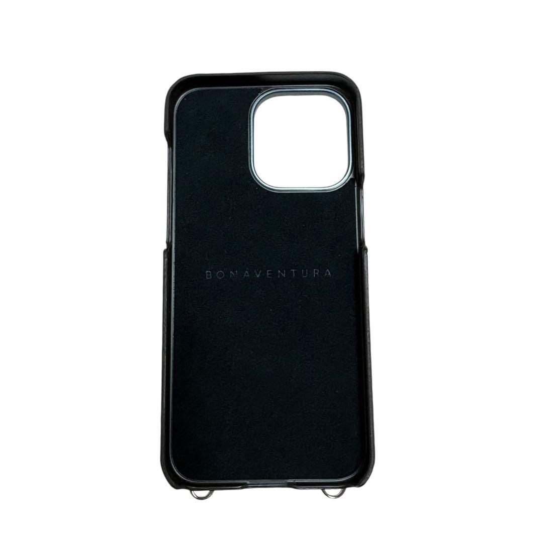 Bonaventura iPhone15 Pro用 ケース グレー レザー