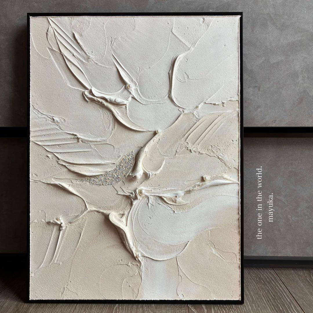 現代アート　40×30㎝　キラキラ　大きめ　モダン　アートパネル　インテリア