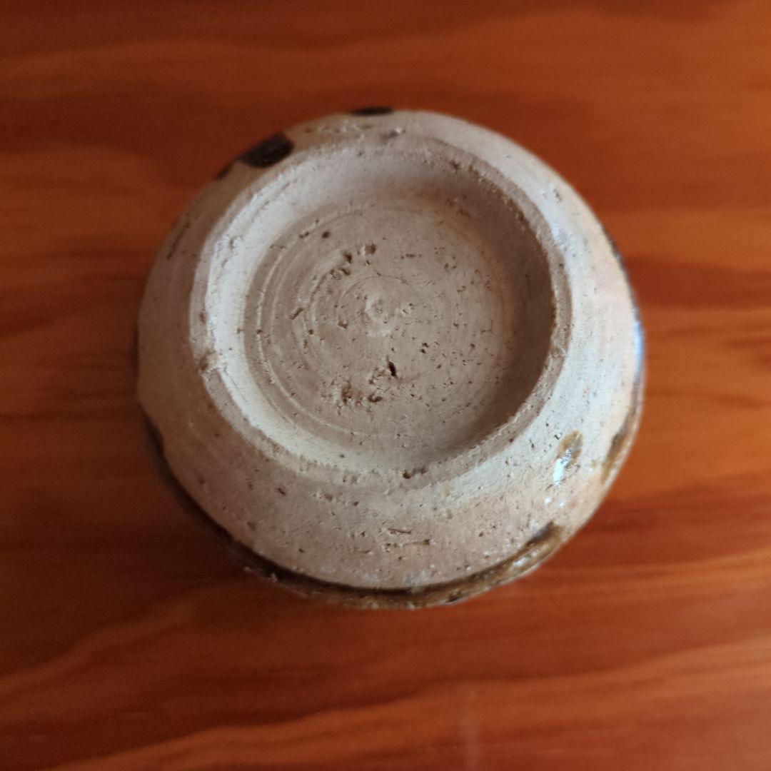 陶器製 小型工芸品 茶色と黒のグラデーション