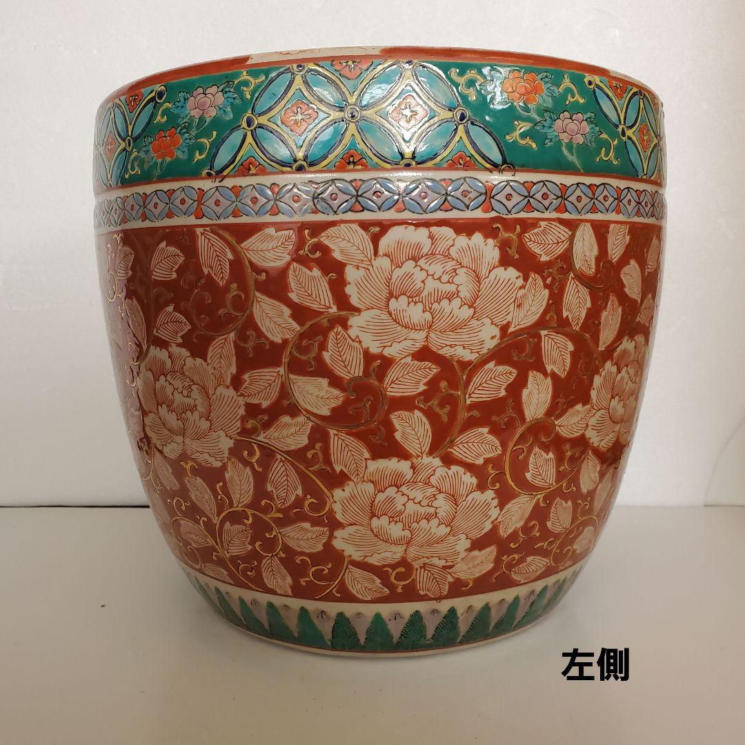 有田焼　十錦　火鉢　金魚鉢　一対