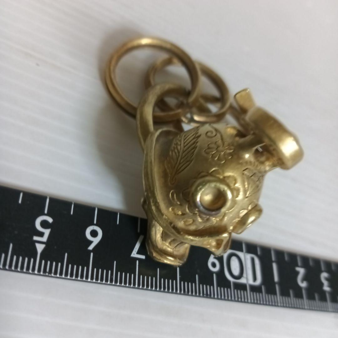 真鍮製キーホルダー　ウォレットチェーン　アンティークキーホルダー