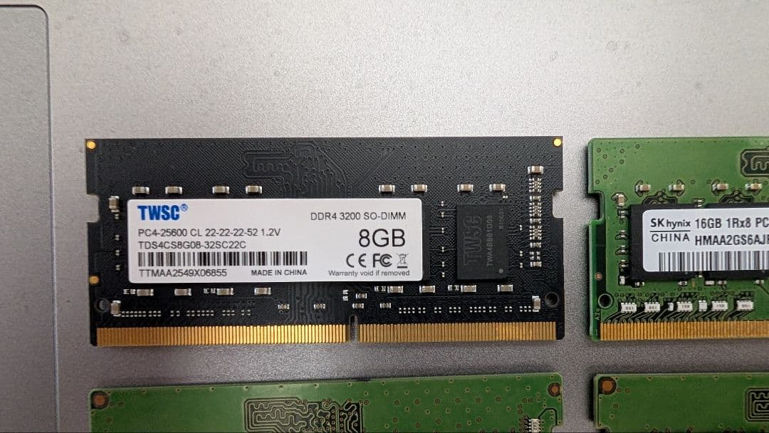 DDR4 3200MHz メモリ 8GB×3 & 16GB×1 計4枚 40GB