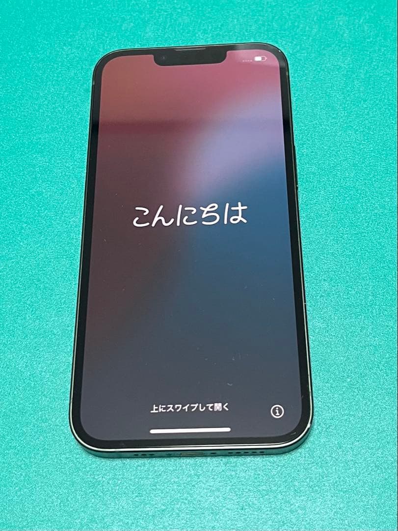 【美品】iPhone 13 グリーン 128GB バッテリ100% 387