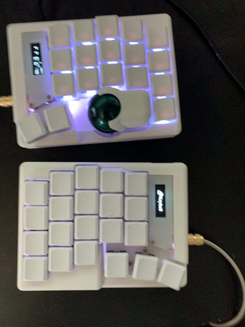 Keyball39用　ガスケットマウントケース（マットホワイト）