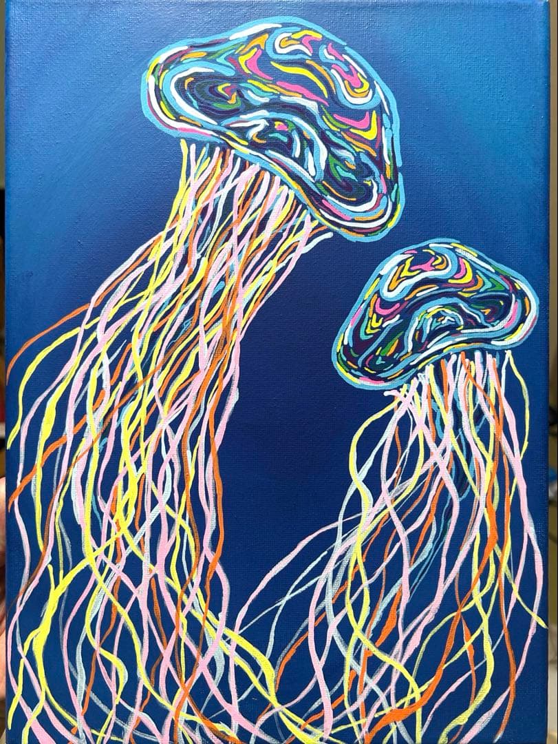 海月 | アクリルガッシュ・F4・原画・額なし