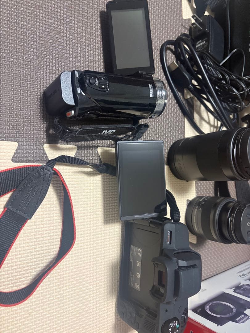 Canon 一眼カメラkiss m2 ビデオカメラセット