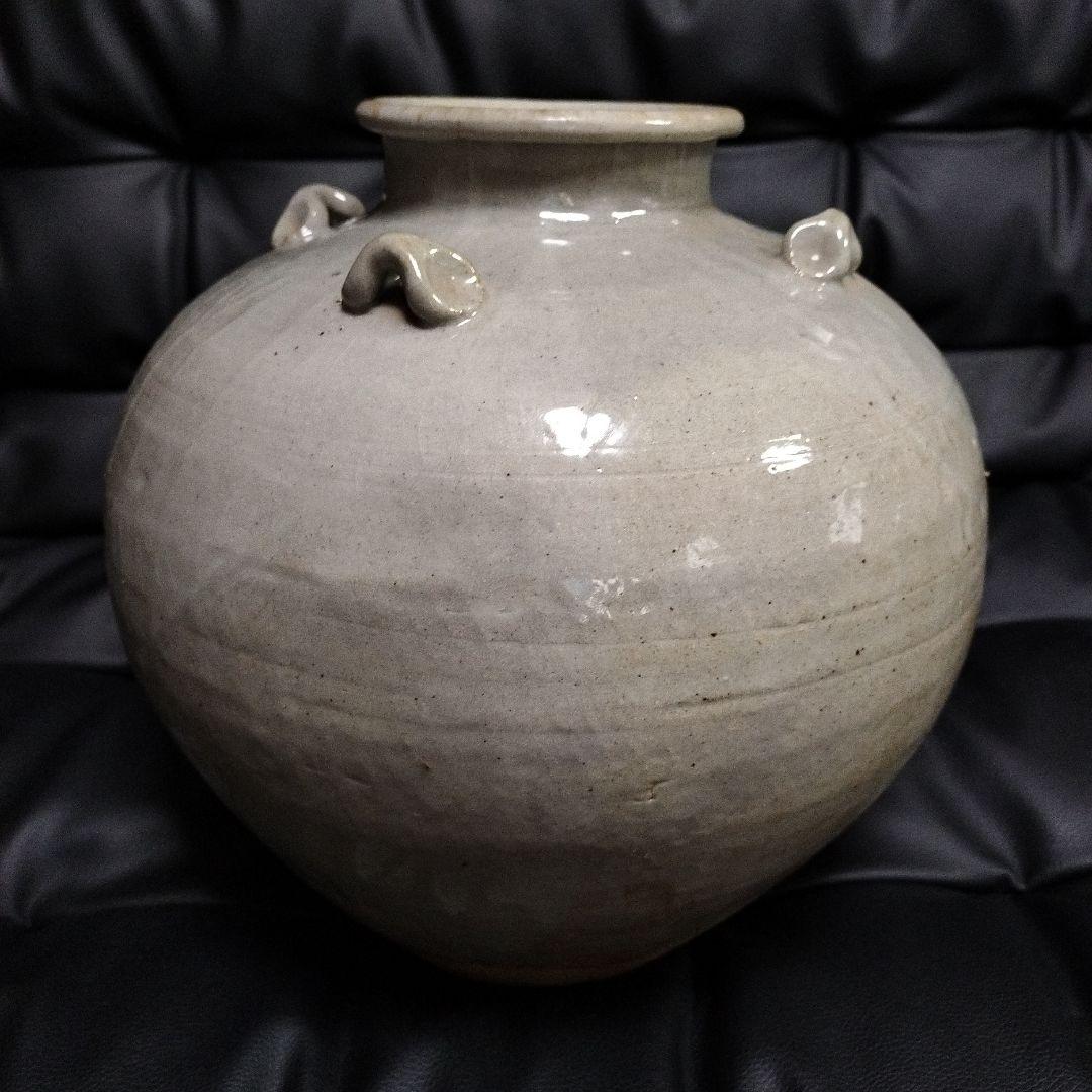 唐津焼 四つ耳 飾り壷 杉谷窯 骨董
