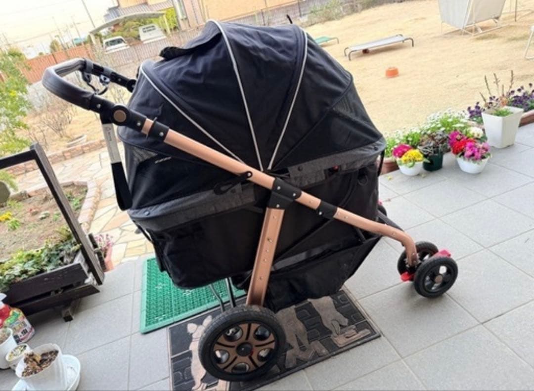 【直接引き取り限定】大型ペットカート 耐荷重45kg 多頭飼いOK