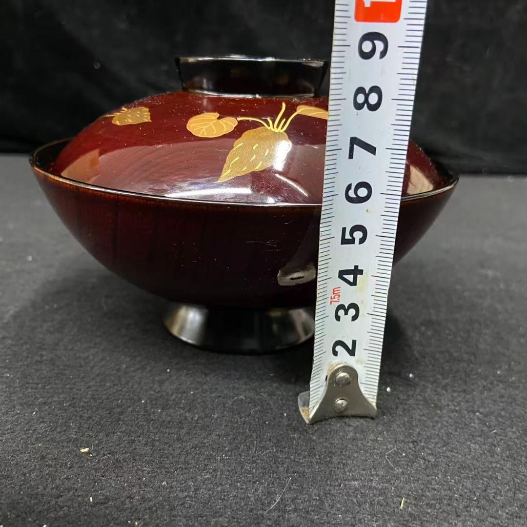 逸品　輪島塗 漆器　　金蒔絵 5客 本漆器 共箱