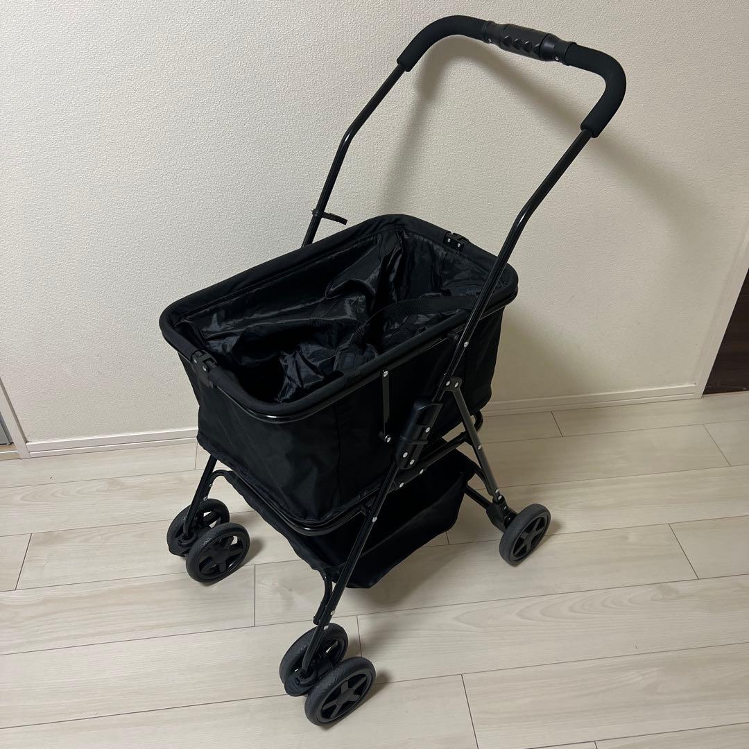 ショッピングカート　折りたたみ　折りたたみ式　ブラック　美品