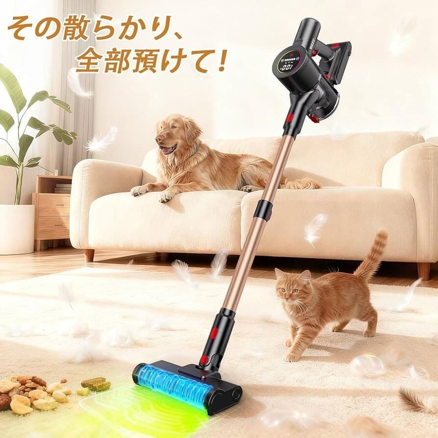 新品　コードレス掃除機 自走式！90Kpa強力吸引！70分連続稼働 YC07