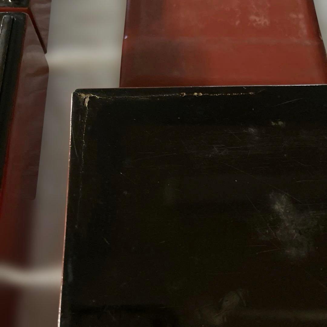骨董 手提げ 弁当箱 重箱 野点 漆器重箱セット 木箱入り