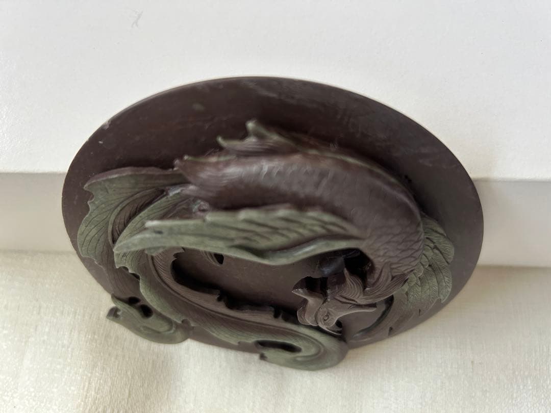 ドラゴン彫刻の硯箱