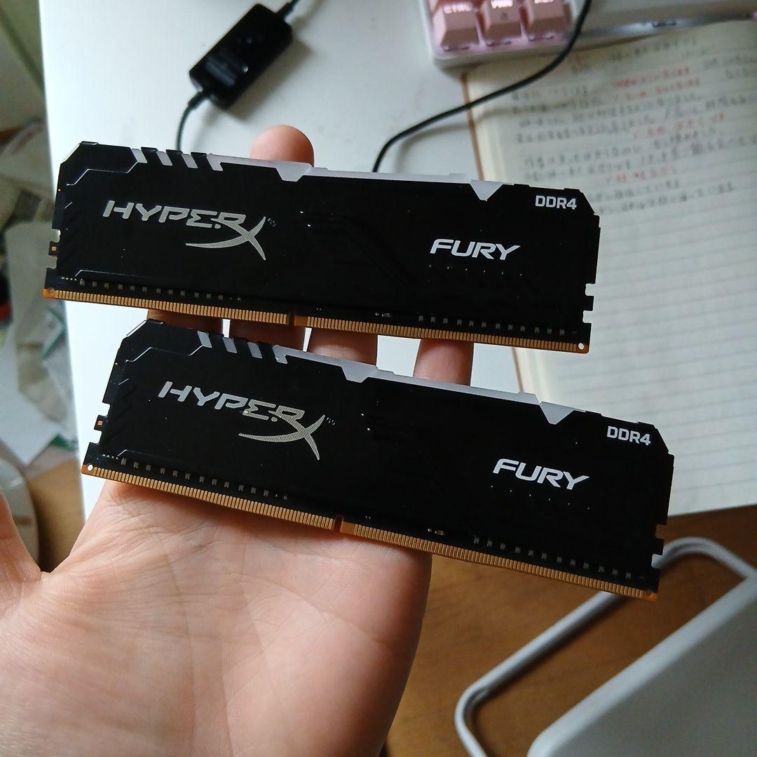 HYPERX FURY DDR4 8GB 3733 メモリ 2枚セット