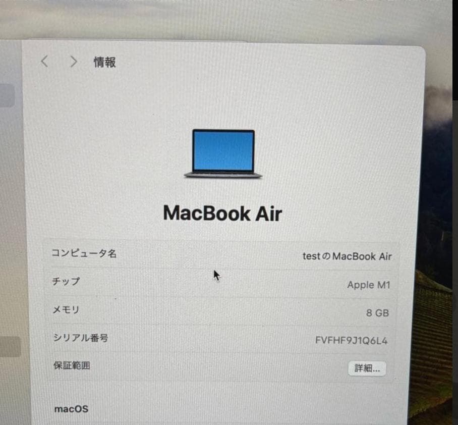 Macbook Air M1 英語配列 USキーボード