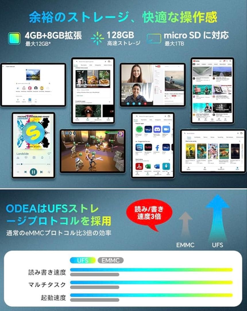 【最終価格】タブレット 10インチ ODEA A10 Android 15