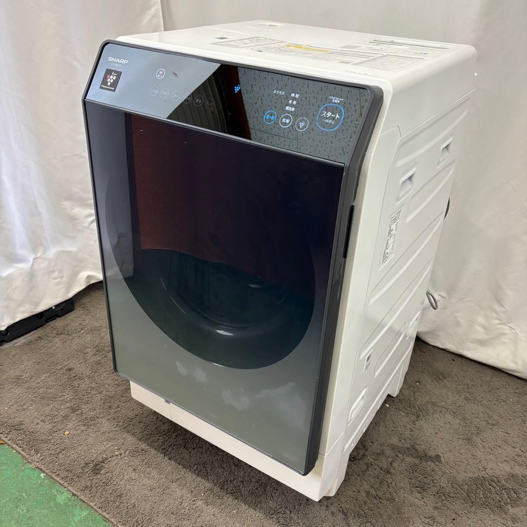 77　SHARP　ドラム式洗濯機　11キロ　左開き　中古　綺麗　設置無料　安い‼️