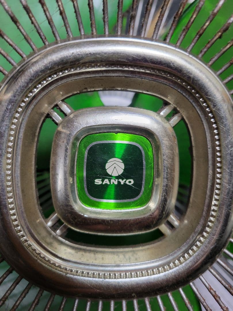 納*店様 三洋電機 SANYO 昭和レトロ壁掛け扇風機★グリーン