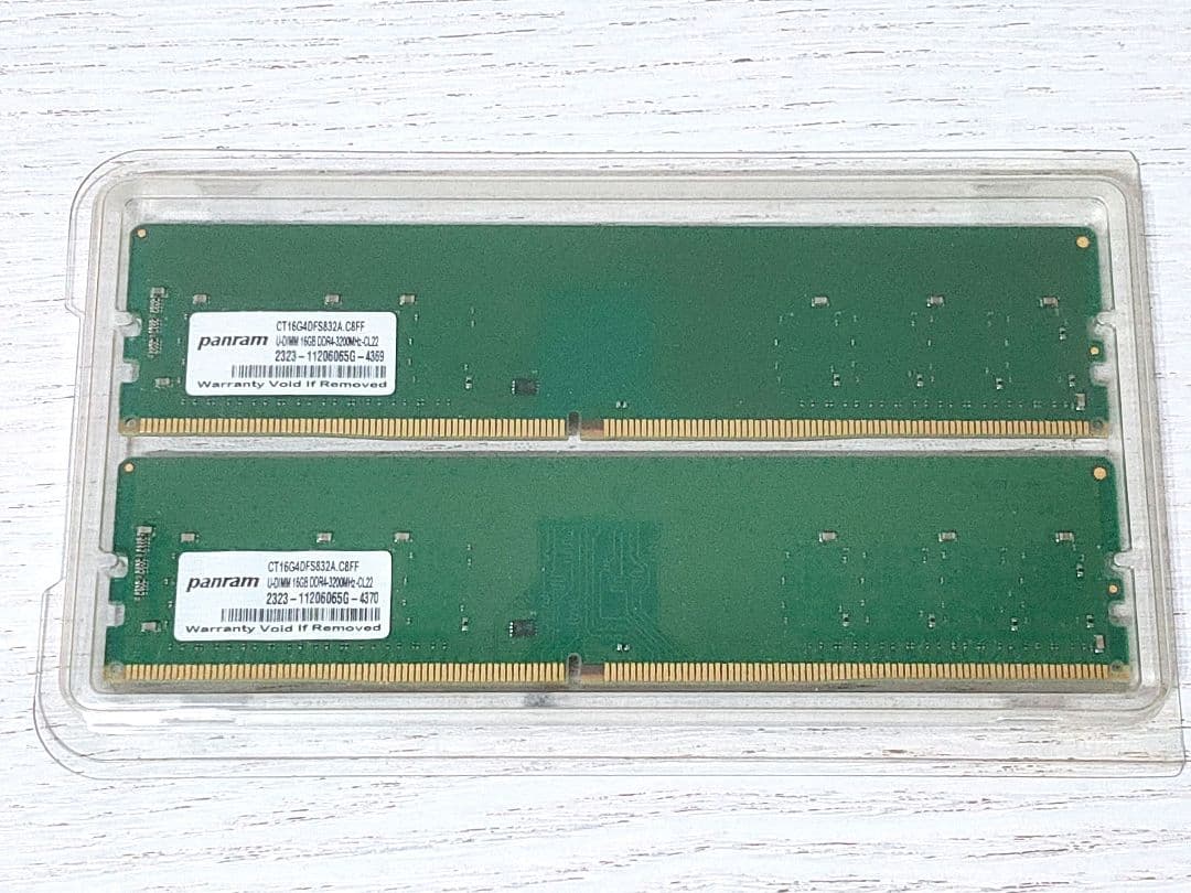 【動作確認済】Crucial DDR4-3200 32GB (16×2) メモリ