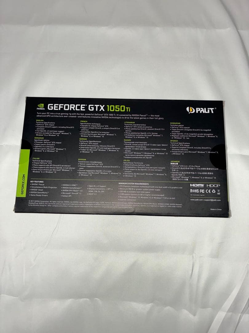 グラフィックボード・グラボ・ビデオカード PALIT GEFORCE GTX 1050 Ti 4GB