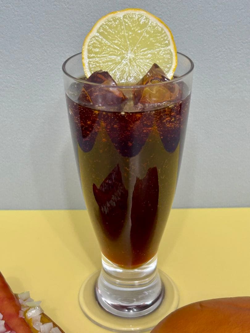 食品サンプル　食べかけハンバーガー　ホットドッグ　コーラジュース