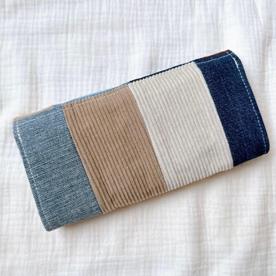ハンドメイド　デニムリメイク長財布