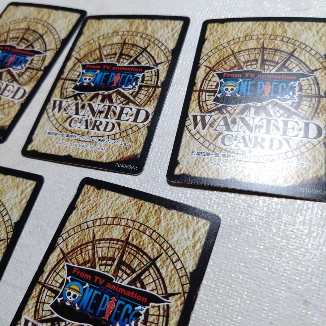 ワンピース　ウォンテッドカード WANTED CARD ナミ、ルフィなど５枚