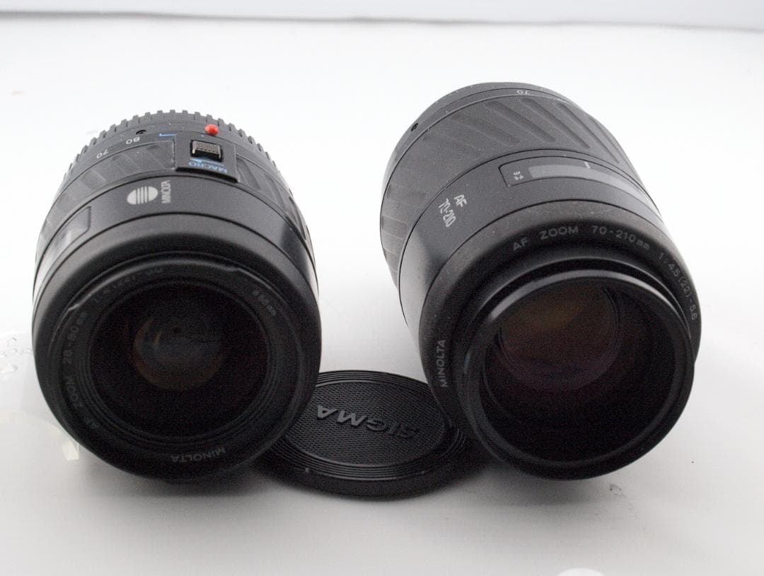 良品/MINOLTA α807si　フィルムカメラ　レンズ2本付