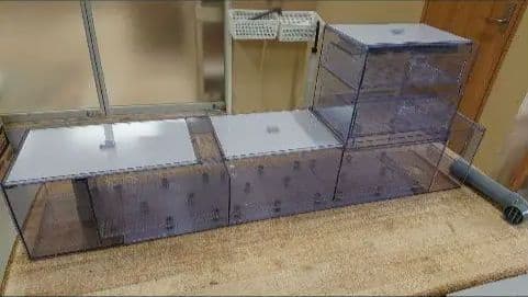 daisukemen　120アクリル水槽用３面ブラック ウールボックス2段