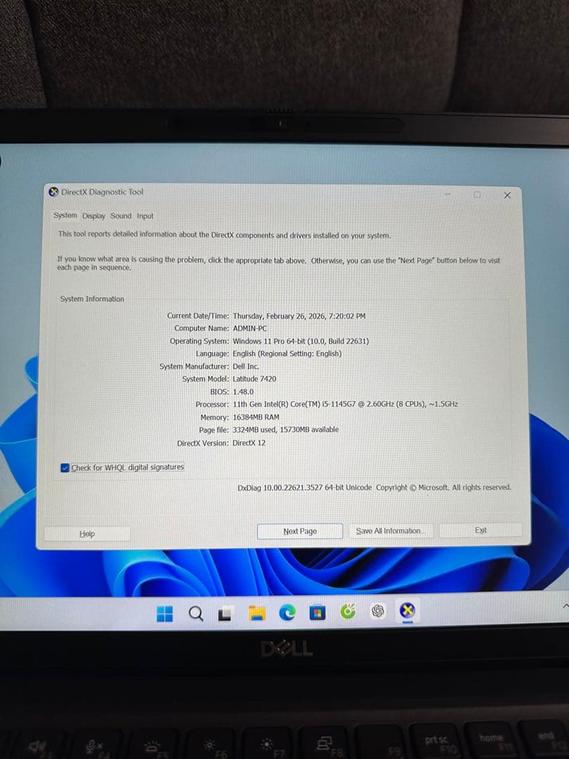 Dell 7420 第11世代タッチパネル/16GB/512GB