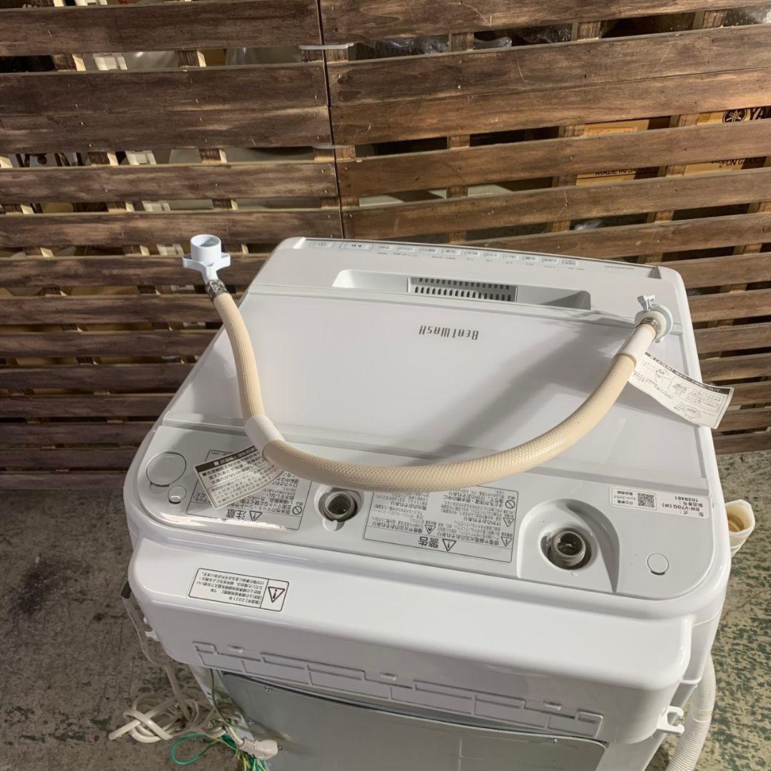 K124 日立 全自動洗濯機 2021年製 BW-V70G
