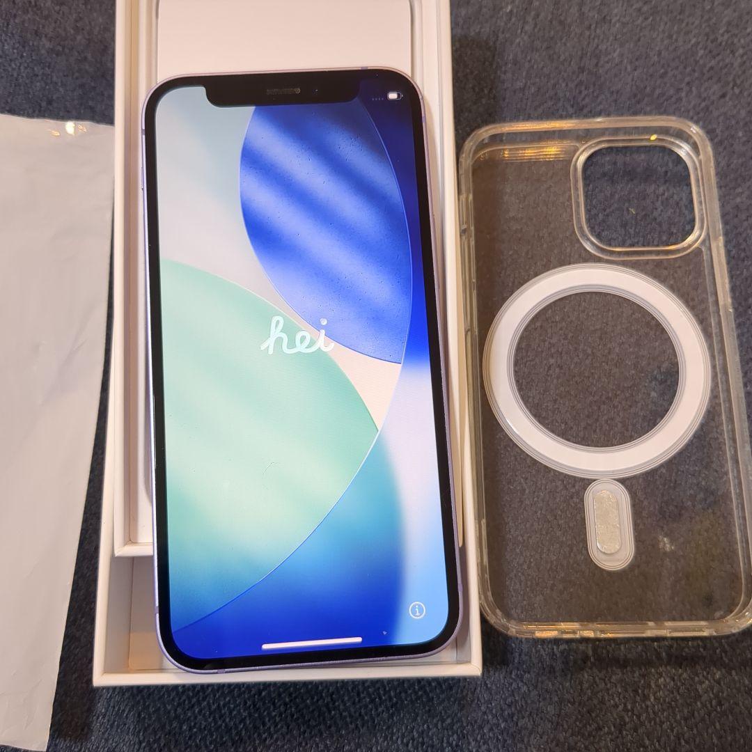 Apple iPhone 12 Miniパープル 本体とケース