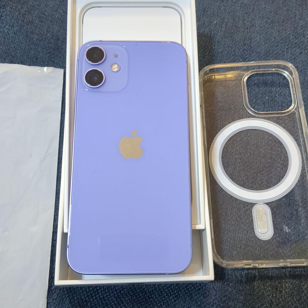 Apple iPhone 12 Miniパープル 本体とケース