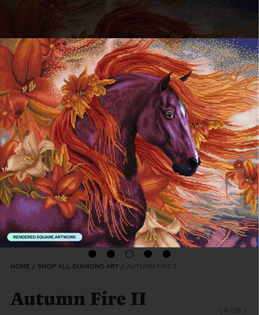 3/4までセール　ダイヤモンドアートクラブ　Autumn fireⅡ